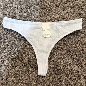 Large white thong